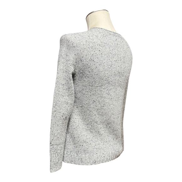 J.Crew Factory Gray Donegal Gold Shimmer Lambswool Sweater XXS - Picture 3 of 9